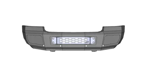 Flog Industries - FISD-G2535-1114F | Flog Steel Demon Series Base Front Bumper NO Parking Sensors (2011-2014 Sierra 2500, 3500)