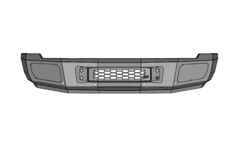 Flog Industries - FISD-G2535-2428F | Flog Steel Demon Series Base Front Bumper NO Parking Sensors (2024 Sierra 2500, 3500)