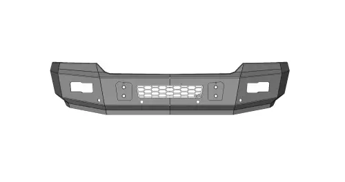 Flog Industries - FISDS-G1500-1618F-S | Flog Steel Demon Series Base Front Bumper WITH Parking Sensors (2016-2018 Sierra 1500)