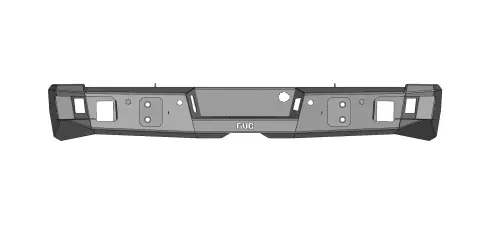 Flog Industries - FIDS-C2535-2023R | Flog Steel Demon Series Base Rear Bumper NO Parking Sensors (2020-2023 Silverado 2500, 3500)