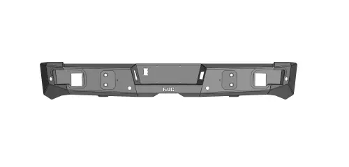 Flog Industries - FIDS-D2535-2019+R | Flog Steel Demon Series Base Rear Bumper NO Parking Sensors (2019-2024 Ram 2500, 3500 Pickup)