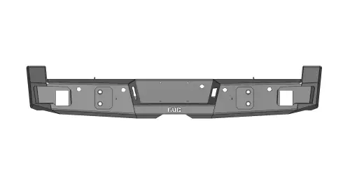 Flog Industries - FIDS-F2545-2327R | Flog Steel Demon Series Base Rear Bumper NO Parking Sensors (2023-2025 F250, F350, F450 Super Duty)