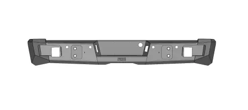 Flog Industries - FIDS-G2535-1114R-S | Flog Steel Demon Series Base Rear Bumper WITH Parking Sensors (2011-2014 Sierra 2500, 3500)