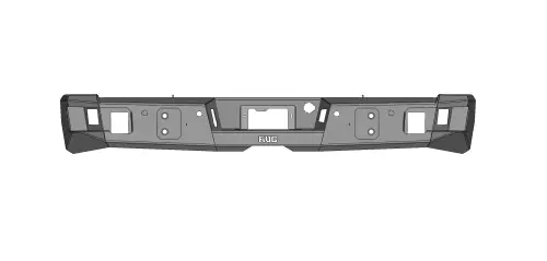 Flog Industries - FIDS-G2535-2428R | Flog Steel Demon Series Base Rear Bumper NO Parking Sensors (2024-2025 Sierra 2500, 3500)