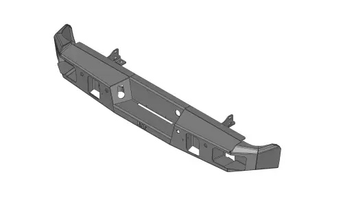 Flog Industries - FIDSS-G1500-1618R | Flog Steel Demon Series Base Rear Bumper NO Parking Sensors (2016-2018 Sierra 1500)