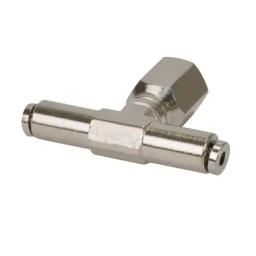 VIAIR - 11826 | VIAIR Swivel T Push To Connect Fitting | Pack Of 2, 1/8" NPT (F) To 1/8" To 1/8" Airline