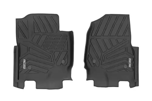 Rough Country - FF-5171 | Rough Country Flex-Fit Floor Mats For Ford F-250 / F-350 Super Duty (2017-2024) | Front