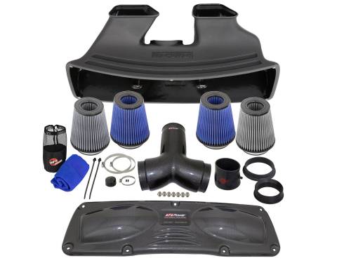 aFe Power - 52-12352-C | AFE Power Black Series Stage-2 Carbon Fiber Cold Air Intake System w/ Pro 5R Filter 2012-2016 911 (991) H6-3.4L/3.8L