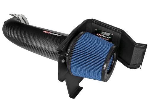 aFe Power - 54-12162-C | AFE Power Track Series Stage-2 Carbon Fiber Intake System w/ Pro 5R Filter 2011-2023 Challenger, Charger, Chrysler 300C V8-5.7L HEMI