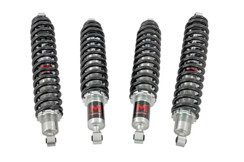 Rough Country - 391011 | Rough Country Adjustable Suspension Coilovers Lift Kit For Cam-Am Defender HD10 (2023-2024) | Ride Height Adjust, M1 Coilover Shocks