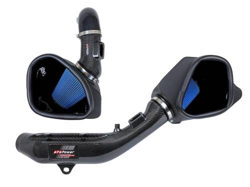 aFe Power - 57-10006R | AFE Power Track Series Stage-2 Carbon Fiber Intake System w/ Pro 5R Filter 2019-2021 M2 Competition (F87), 2015-2020 M3, M4 (F80/82/83) L6-3.0L (tt) S55