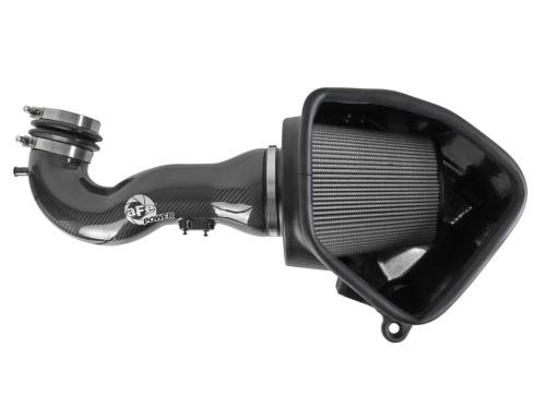 aFe Power - 57-10015D | AFE Power Track Series Stage-2 Carbon Fiber Intake System w/ Pro DRY S Filter 2019-2024 Silverado, Sierra 1500, Suburban, Tahoe, Yukon V8-5.3/6.2L