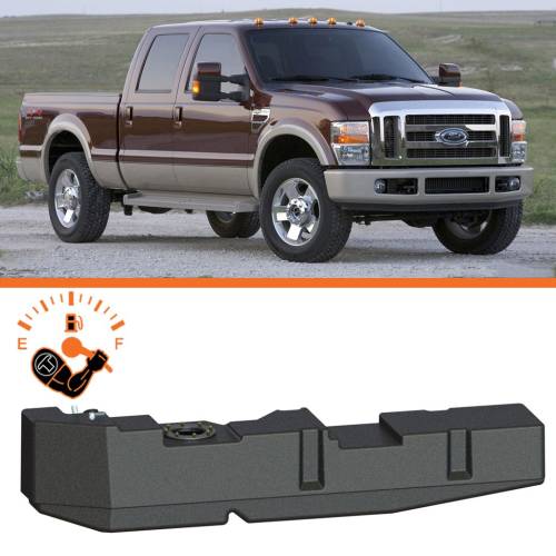 Titan Fuel Tanks - 7020208S | Titan Fuel Tanks 51 Gallon Extra Heavy Duty Diesel Long Range Fuel Tank with Skid Plate (2008-2010 F250, F350 Super Duty | Crew Cab, Short Bed)