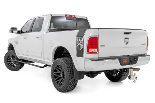 Rough Country - PSR9010 | Rough Country Power Retractable Running Boards With LED Lights (2010-2024 Ram 2500, 3500 2WD/4WD | Crew Cab)