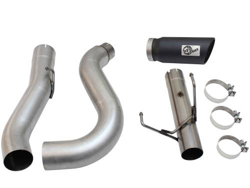 aFe Power - 49-02051-1B | AFE Power ATLAS 5 IN Aluminized Steel DPF-Back Exhaust System w/Black Tip (2013-2018 Ram 2500, 3500 Pickup L6-6.7L td)