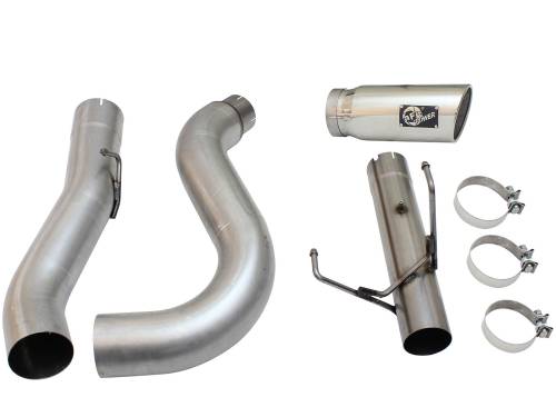 aFe Power - 49-02051-1P | AFE Power ATLAS 5 IN Aluminized Steel DPF-Back Exhaust System w/Polished Tip (2013-2018 Ram 2500, 3500 Pickup L6-6.7L td)