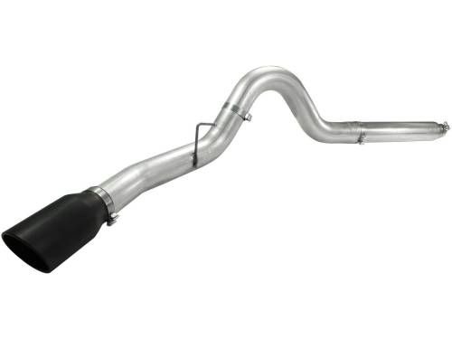 aFe Power - 49-03054-B | AFE Power ATLAS 5 IN Aluminized Steel DPF-Back Exhaust System w/Black Tip (2008-2010 F250, F350 Super Duty V8-6.4L td)