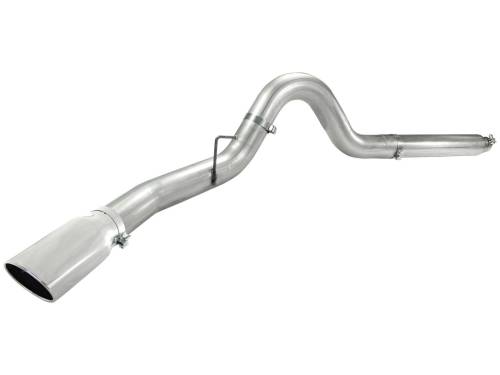 aFe Power - 49-03054-P | AFE Power ATLAS 5 IN Aluminized Steel DPF-Back Exhaust System w/Polished Tip (2008-2010 F250, F350 Super Duty V8-6.4L td)