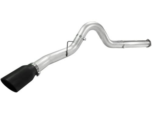 aFe Power - 49-03055-B | AFE Power ATLAS 5 IN Aluminized Steel DPF-Back Exhaust System w/Black Tip (2011-2014 F250, F350 Super Duty V8-6.7L td)