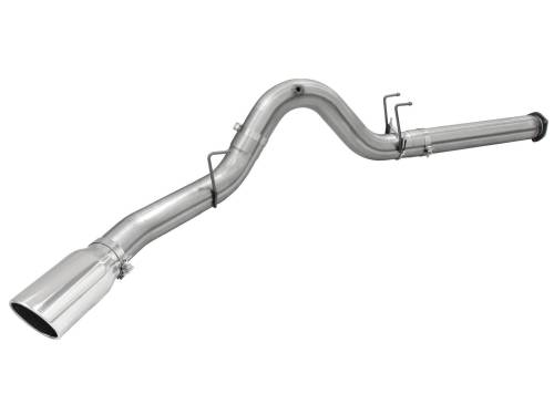 aFe Power - 49-03064-P | AFE Power ATLAS 5 IN Aluminized Steel DPF-Back Exhaust System w/Polished Tip (2015-2016 F250, F350 Super Duty V8-6.7L td)