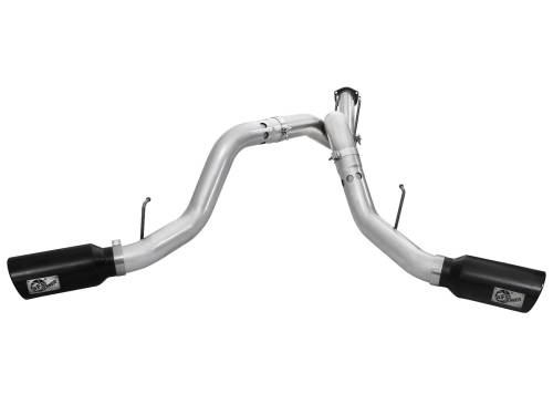 aFe Power - 49-03065-B | AFE Power ATLAS 4 IN Aluminized Steel DPF-Back Exhaust System w/Black Tip (2011-2014 F250, F350 Super Duty V8-6.7L td)