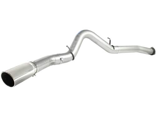 aFe Power - 49-04040-P | AFE Power ATLAS 5 IN Aluminized Steel DPF-Back Exhaust System w/Polished Tip (2007-2010 Silverado, Sierra 2500 HD, 3500 HD V8-6.6L td)