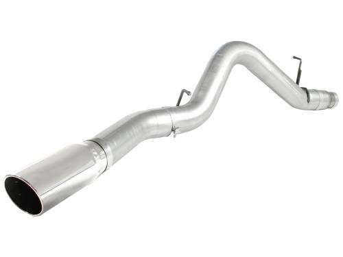 aFe Power - 49-04041-P | AFE Power ATLAS 5 IN Aluminized Steel DPF-Back Exhaust System w/Polished Tip (2011-2016 Silverado, Sierra 2500 HD, 3500 HD V8-6.6L td)