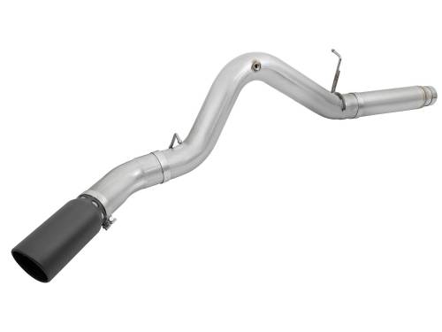 aFe Power - 49-04081-B | AFE Power ATLAS 5 IN Aluminized Steel DPF-Back Exhaust System w/Black Tip (2016-2016 Silverado, Sierra 2500 HD, 3500 HD V8-6.6L td)