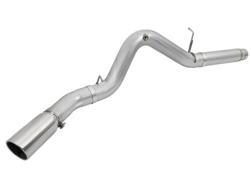 aFe Power - 49-04081-P | AFE Power ATLAS 5 IN Aluminized Steel DPF-Back Exhaust System w/Polished Tip (2016-2016 Silverado, Sierra 2500 HD, 3500 HD V8-6.6L td)