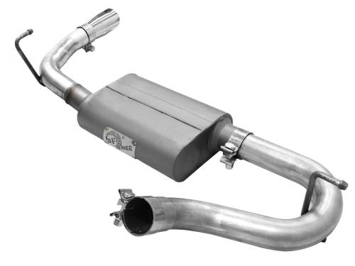 aFe Power - 49-08047-P | AFE Power Scorpion 2-1/2 IN Aluminized Steel Axle-Back Exhaust System w/ Polished Tip (2007-2018 Wrangler JK V6-3.6L/3.8L)