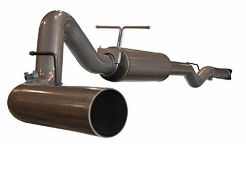 aFe Power - 49-14001 | AFE Power Large Bore-HD 4 IN 409 Stainless Steel Cat-Back Exhaust System w/o Tip (2001-2005 Silverado, Sierra 2500 HD, 3500 HD V8-6.6L td)