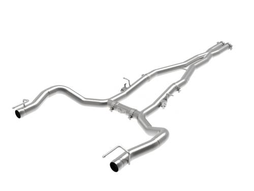 aFe Power - 49-32070NM | AFE Power MACH Force-Xp 3 IN 304 Stainless Steel Cat-Back Exhaust System w/o Muffler (2015-2023 Charger V8-6.2L sc/6.4L)