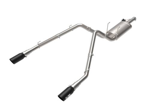 aFe Power - 49-32083-B | AFE Power Gemini XV 3 IN 304 Stainless Steel Cat-Back Exhaust System w/ Cut-Out Black (2009-2024 Ram 1500 Pickup V8-5.7L)