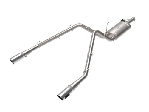 aFe Power - 49-32083-P | AFE Power Gemini XV 3 IN 304 Stainless Steel Cat-Back Exhaust System w/ Cut-Out Polished (2009-2024 Ram 1500 Pickup V8-5.7L)