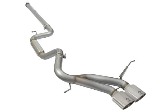 aFe Power - 49-33083-P | AFE Power Takeda 3 IN 304 Stainless Steel Cat-Back Exhaust System w/Polished Tip (2013-2018 Focus ST L4-2.0L t)