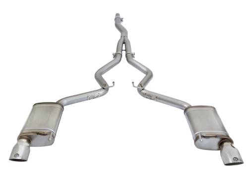 aFe Power - 49-33084-P | AFE Power MACH Force-Xp 3 to 2-1/2 IN Stainless Steel Cat-Back Exhaust Sys w/Polished Tip (2015-2021 Mustang L4-2.3L t)