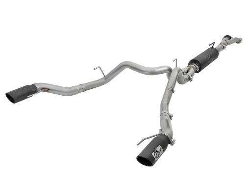 aFe Power - 49-33094-B | AFE Power Rebel Series Cat-Back Exhaust System w/ Black Tip (2017-2019 F150 Pickup V6-3.5L tt)