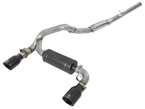 aFe Power - 49-33103-B | AFE Power Takeda 3 IN 304 Stainless Steel Cat-Back Exhaust System w/ Black Tip (2016-2018 Focus RS L4-2.3L t)