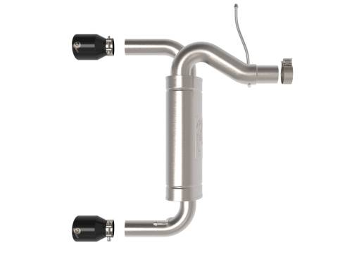 aFe Power - 49-33137-B | AFE Power Vulcan Series 3 IN to 2-1/2 IN Stainless Steel Axle-Back Exhaust System Black (2021-2024 Bronco L4-2.3L t/V6-2.7L tt)