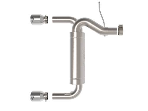 aFe Power - 49-33137-P | AFE Power Vulcan Series 3 IN to 2-1/2 IN Stainless Steel Axle-Back Exhaust System Polished (2021-2024 Bronco L4-2.3L t/V6-2.7L tt)