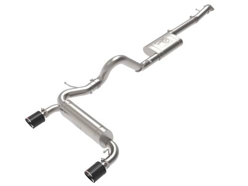 aFe Power - 49-33138-C | AFE Power Vulcan Series 3 IN to 2-1/2 IN Stainless Steel Cat-Back Exhaust System Carbon (2021-2024 Bronco L4-2.3L t/V6-2.7L tt)