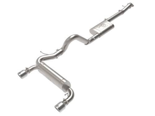 aFe Power - 49-33138-P | AFE Power Vulcan Series 3 IN to 2-1/2 IN Stainless Steel Cat-Back Exhaust System Polished (2021-2024 Bronco L4-2.3L t/V6-2.7L tt)