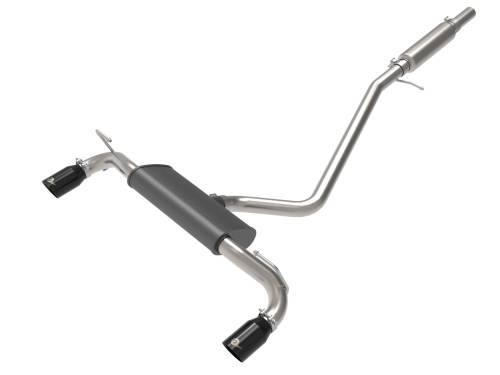 aFe Power - 49-33142-B | AFE Power Vulcan Series 2-1/2 IN 304 Stainless Steel Cat-Back Exhaust System Black (2021-2024 Bronco Sport L3-1.5L t/L4-2.0L t)