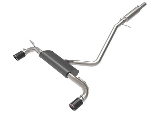 aFe Power - 49-33142-C | AFE Power Vulcan Series 2-1/2 IN 304 Stainless Steel Cat-Back Exhaust System Carbon (2021-2024 Bronco Sport L3-1.5L t/L4-2.0L t)