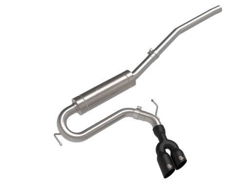 aFe Power - 49-33144-B | AFE Power Rebel Series 2-1/2 IN 304 Stainless Steel Cat-Back Exhaust System w/ Black Tip (2022-2024 Maverick L4-2.0L t)