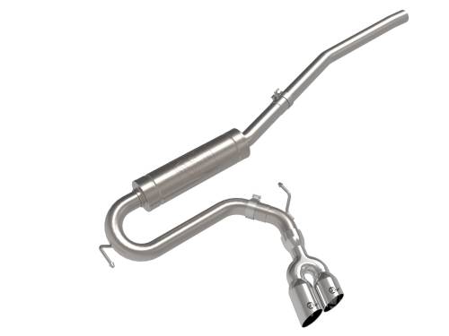 aFe Power - 49-33144-P | AFE Power Rebel Series 2-1/2 IN 304 Stainless Steel Cat-Back Exhaust w/ Polished Tip (2022-2024 Maverick L4-2.0L t)