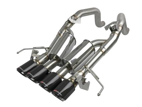 aFe Power - 49-34056-1C | AFE Power MACH Force-Xp 304 Stainless Steel Axle-Back Exhaust System w/ Carbon Fiber Tips (2014-2019 Corvette C7 V8-6.2L)