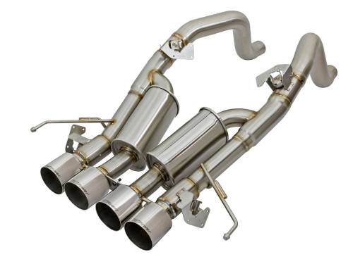 aFe Power - 49-34056-P | AFE Power MACH Force-Xp 304 Stainless Steel Axle-Back Exhaust System w/Polished Tips (2014-2019 Corvette C7 V8-6.2L)