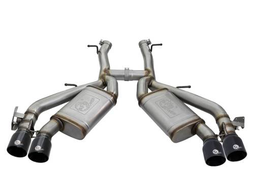 aFe Power - 49-34068-B | AFE Power MACH Force-Xp 3 IN 304 Stainless Steel Axle-Back Exhaust System w/Black Tip (2016-2024 Camaro SS V8-6.2L sc)