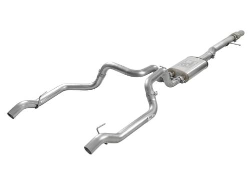 aFe Power - 49-34101 | AFE Power Vulcan Series 304 Stainless Steel Cat-Back Exhaust System w/o Tip (2019-2024 Silverado, Sierra 1500 V8-6.2L)